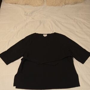 Maternity Top Seraphine Elegant Black With Belt